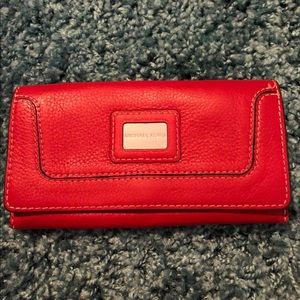 Red Michael Kors wallet